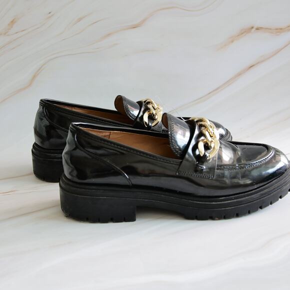 I.N.C. INTERNATIONAL CONCEPTS Brea Chain-Trim Lug Sole Loafers size 9.5 M - Picture 4 of 10